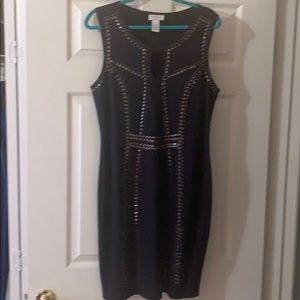 Carmen Marc Valvo sleeveless dress with grommets